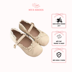 Giày MYA SHOES búp bê bệt phối ren pastel xin xắn đáng yêu cho mọi cô gái