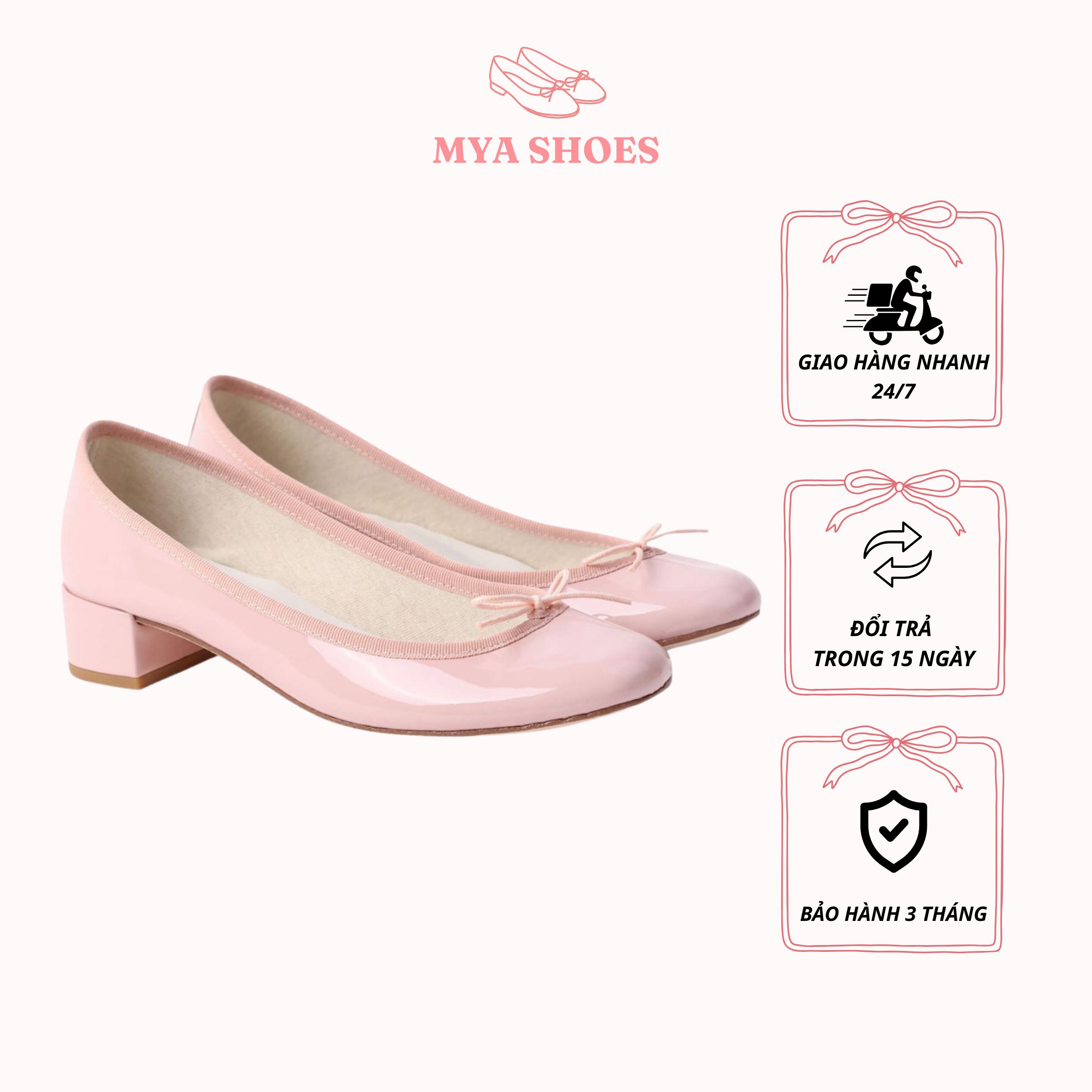 Giày MYA SHOES búp bê pastel tinh tế, hợp mọi outfit từ đi làm đến dạo phố