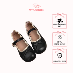 Giày MYA SHOES búp bê bệt phối ren pastel xin xắn đáng yêu cho phái nữ