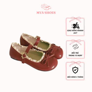 Giày MYA SHOES búp bê bệt phối ren pastel xin xắn đáng yêu cho phái nữ